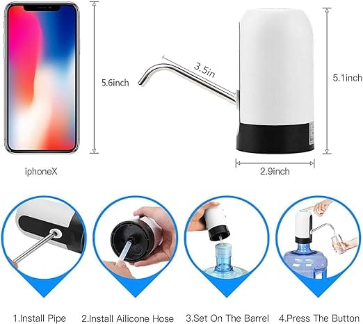 Dispenser Automatico De Agua Bomba de Agua Eléctrica Recargable Para Bidón