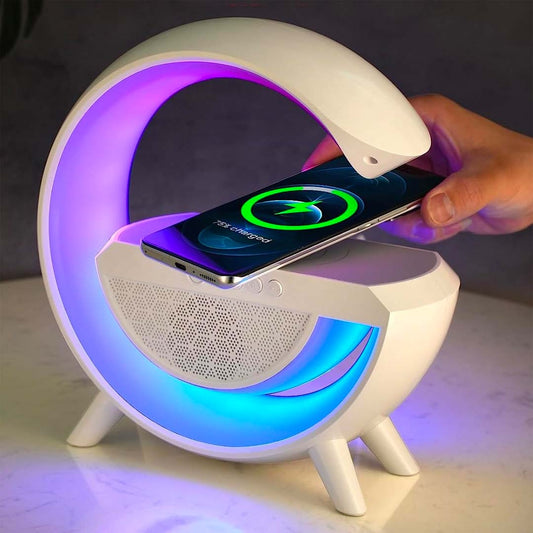 Cargador Inalambrico Iphone Parlante Con Luz Led BT 2301