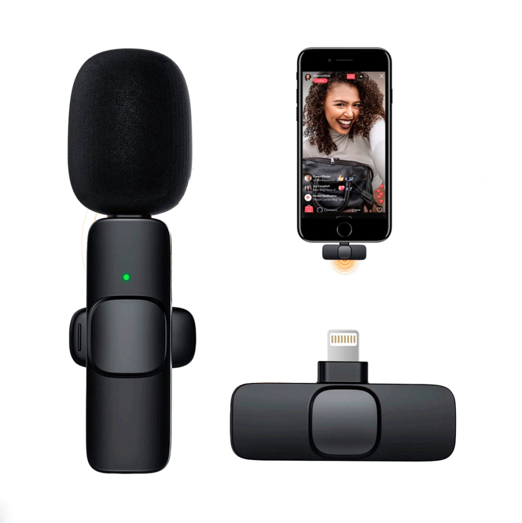 Microfono Corbatero Inalambrico Recargable Para Iphone y Android