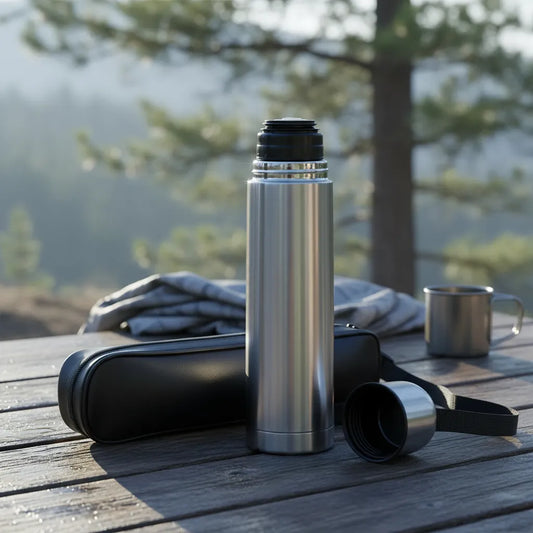 500Ml Termo Liso Plateado Bala Travel Bottle 0.5L