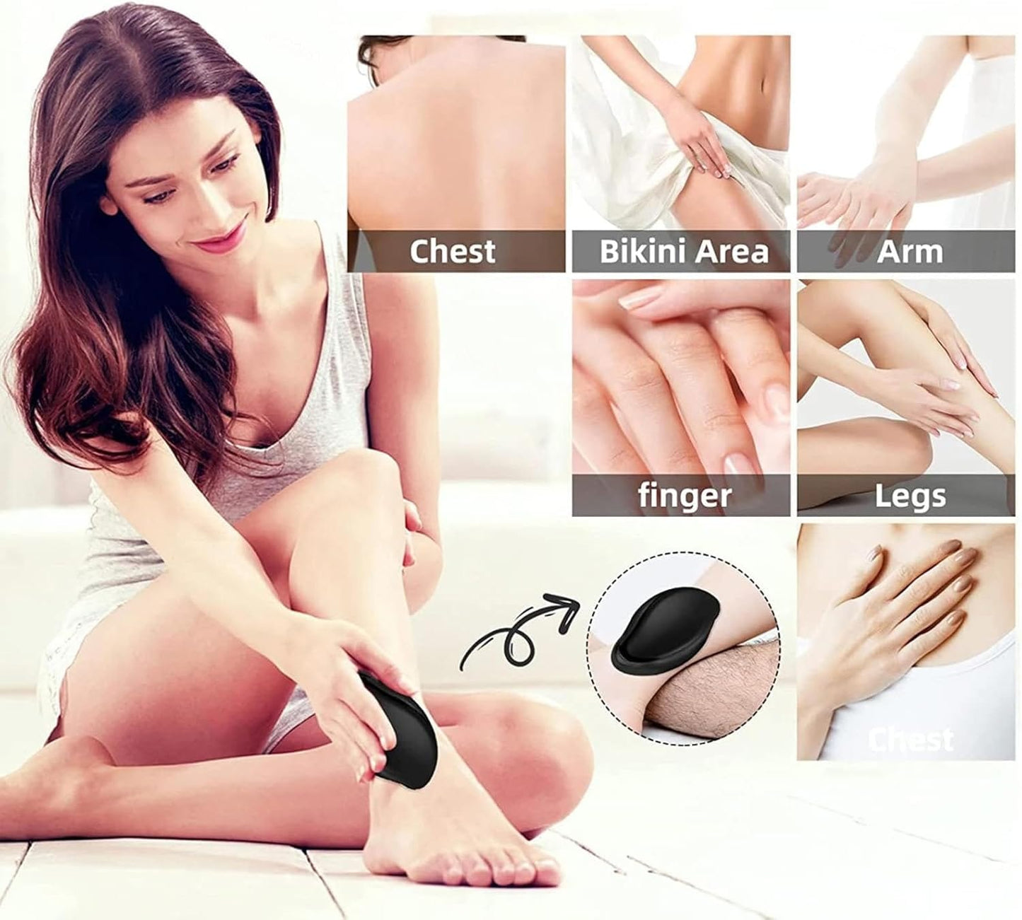 Depiladora Exfoliante De Cristal Sin Dolor