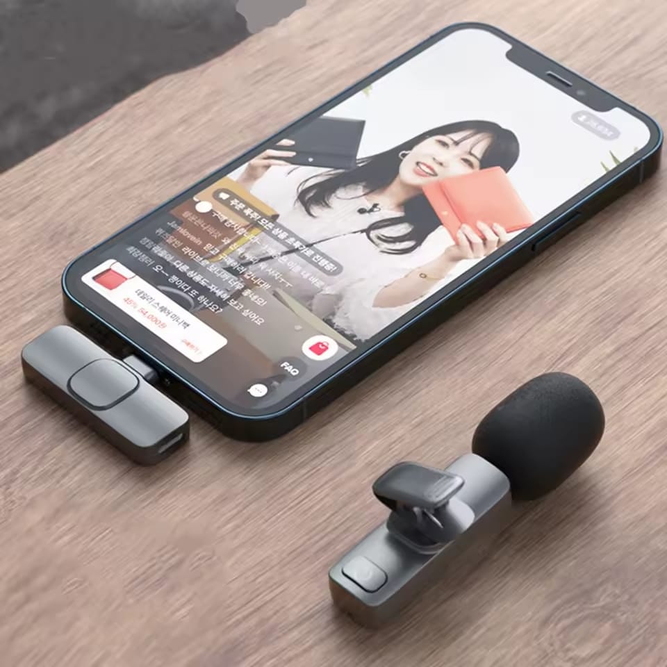 Microfono Corbatero Inalambrico Recargable Para Iphone y Android