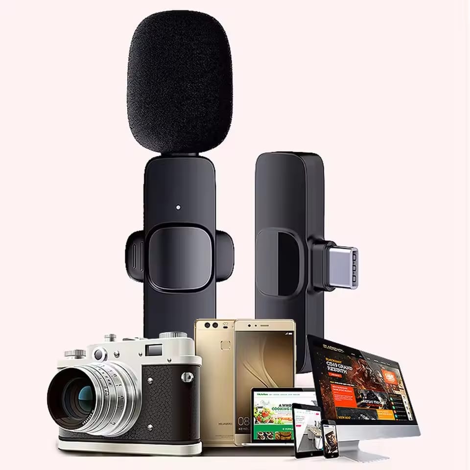 Microfono Corbatero Inalambrico Recargable Para Iphone y Android