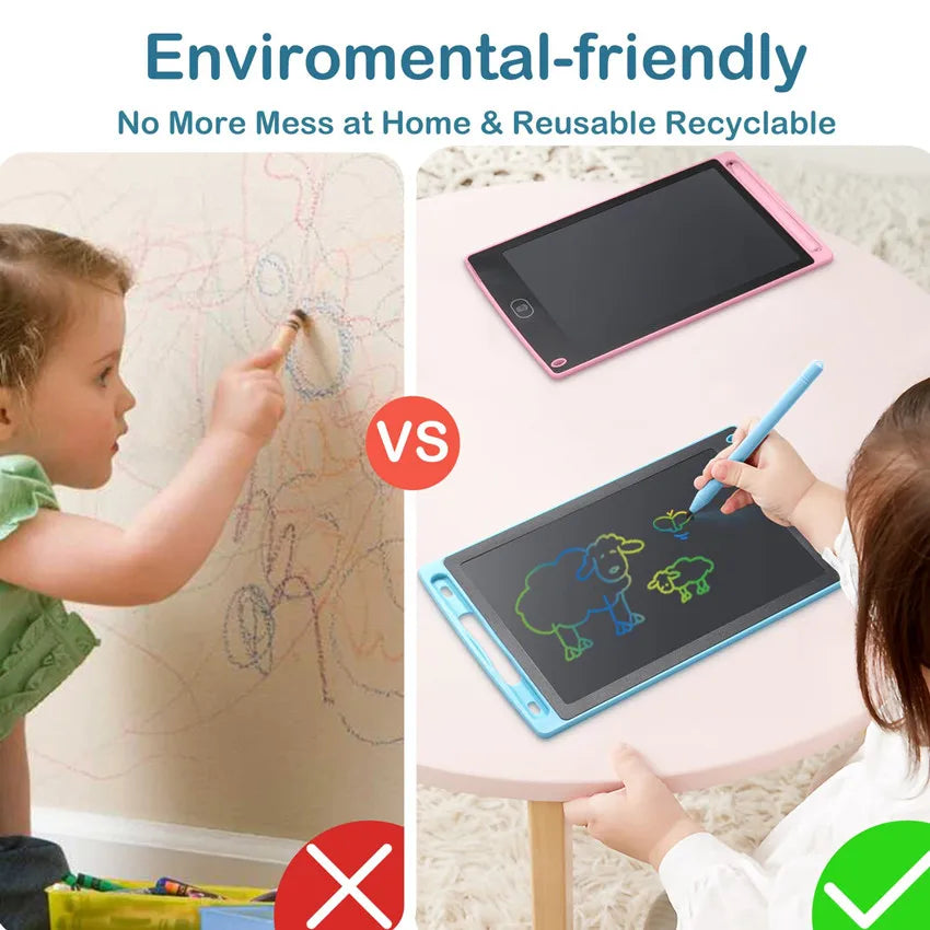Tableta LCD Digital de Escritura 12 Pulgadas | Pizarra Mágica Infantil Ecológica - Pantalla a Color