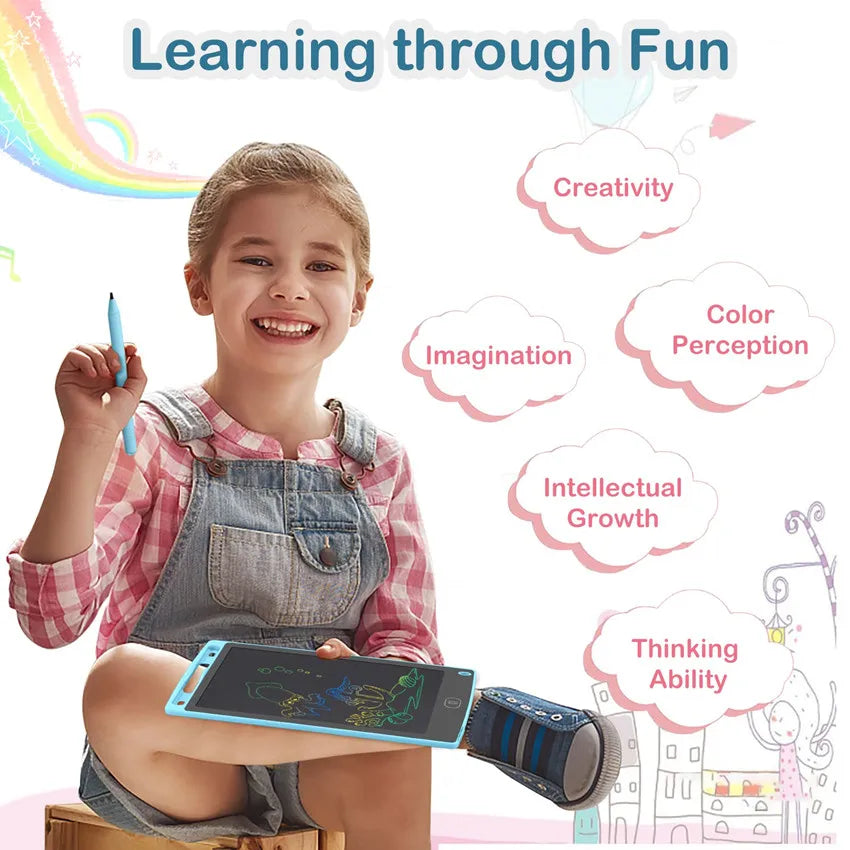 Tableta LCD Digital de Escritura 12 Pulgadas | Pizarra Mágica Infantil Ecológica - Pantalla a Color