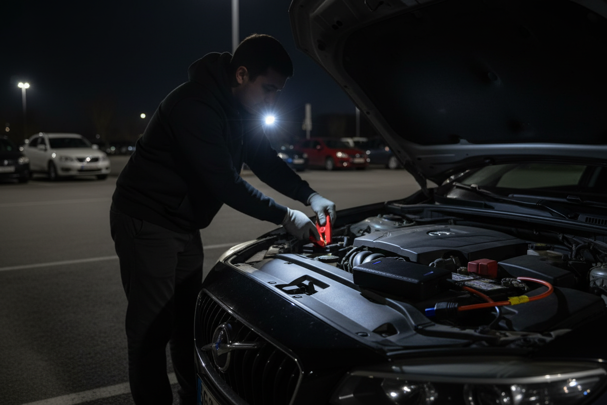 Arrancador de Auto Portátil con Power Bank de Emergencia