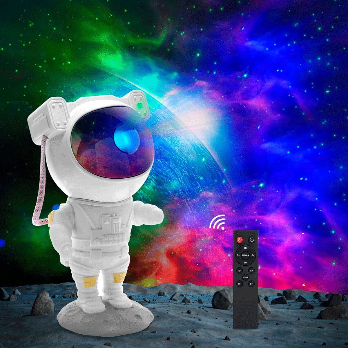 Proyector Astronauta Galaxia Estrellas Luz Led Rgb Premiun