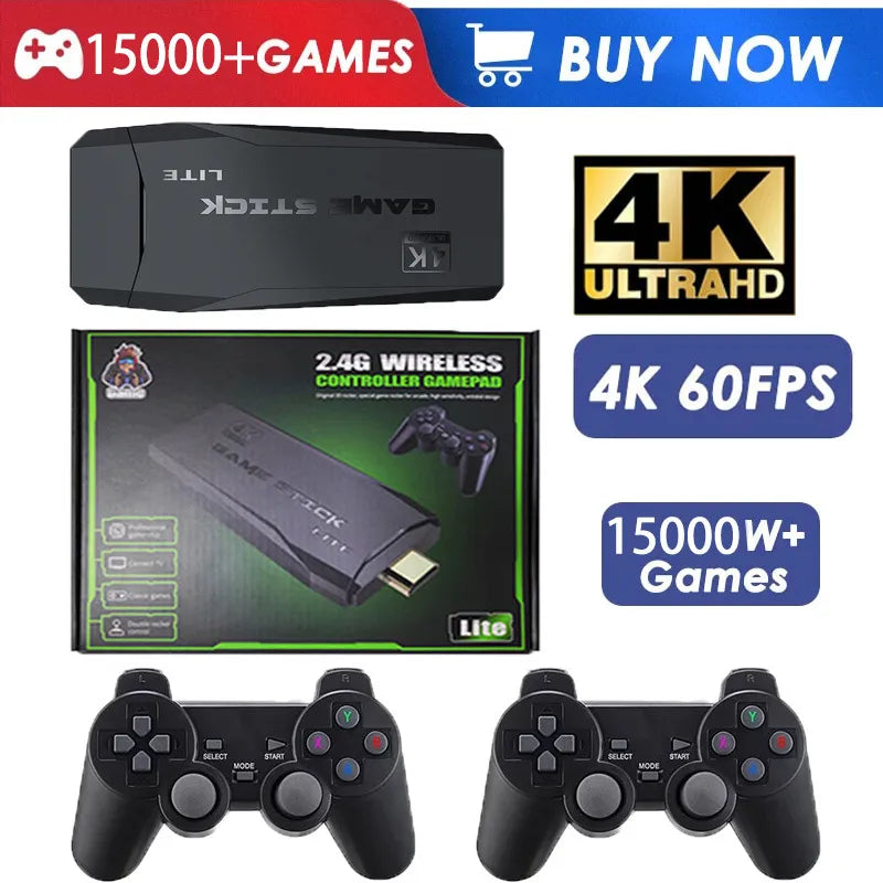Consola HDMI Juegos Retro Game Stick Emulador + 2 Joysticks 64gb Nuevo 2025