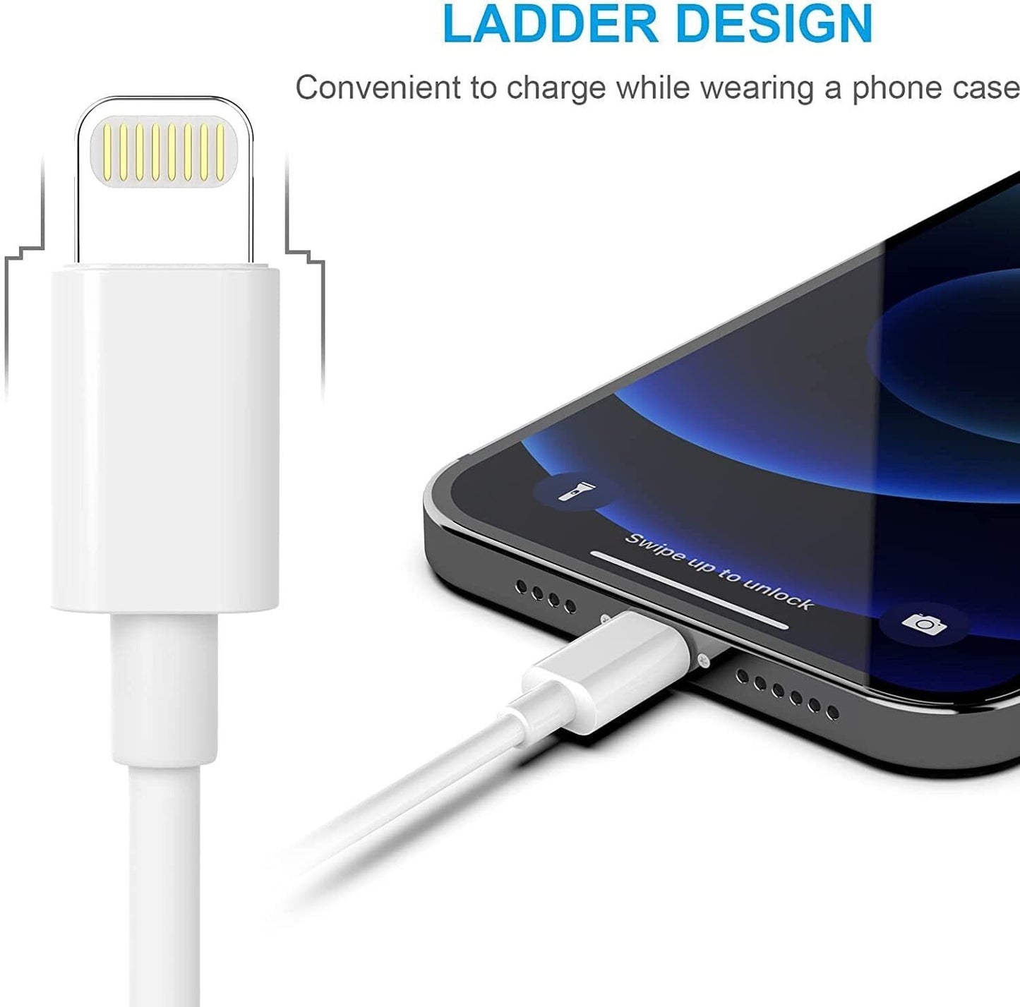 Cable iPhone Usb Lightning Datos Carga Rapida 1 Metro