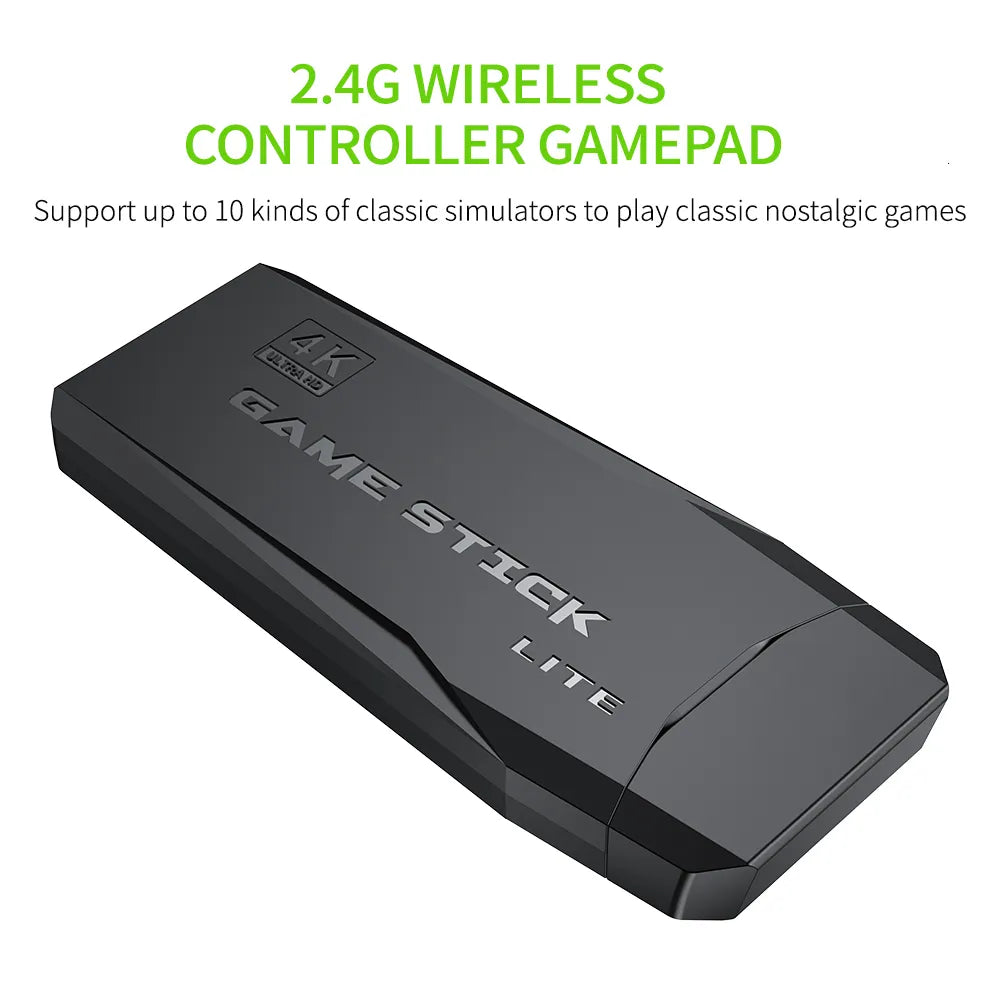 Consola HDMI Juegos Retro Game Stick Emulador + 2 Joysticks 64gb Nuevo 2025