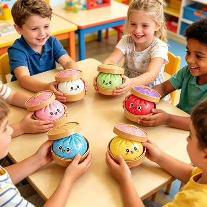 Kawaii Glitter Dumpling Squishy - Caja Sorpresa Coleccionable