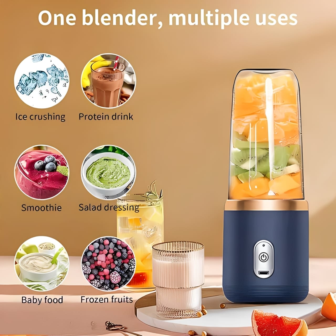 Licuadora Usb 400Ml Con Vaso