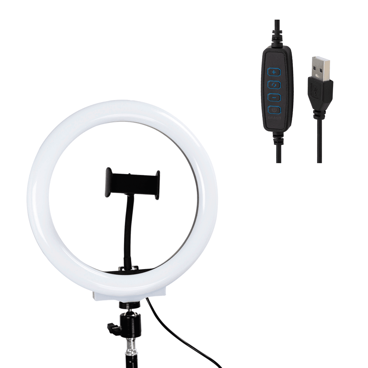 Aro Led 30Cm Usb Blanco Sin Palo