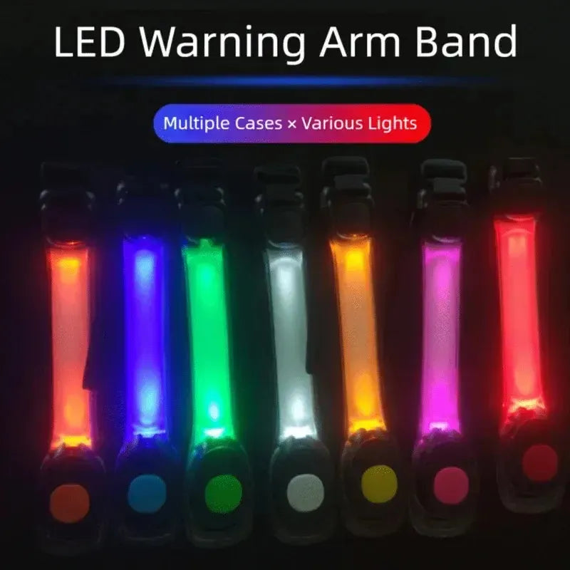 Pack 2 Brazalete Led Para Correr Y Ciclismo Banda Luminosa De Seguridad