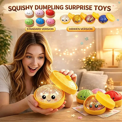 Kawaii Glitter Dumpling Squishy - Caja Sorpresa Coleccionable