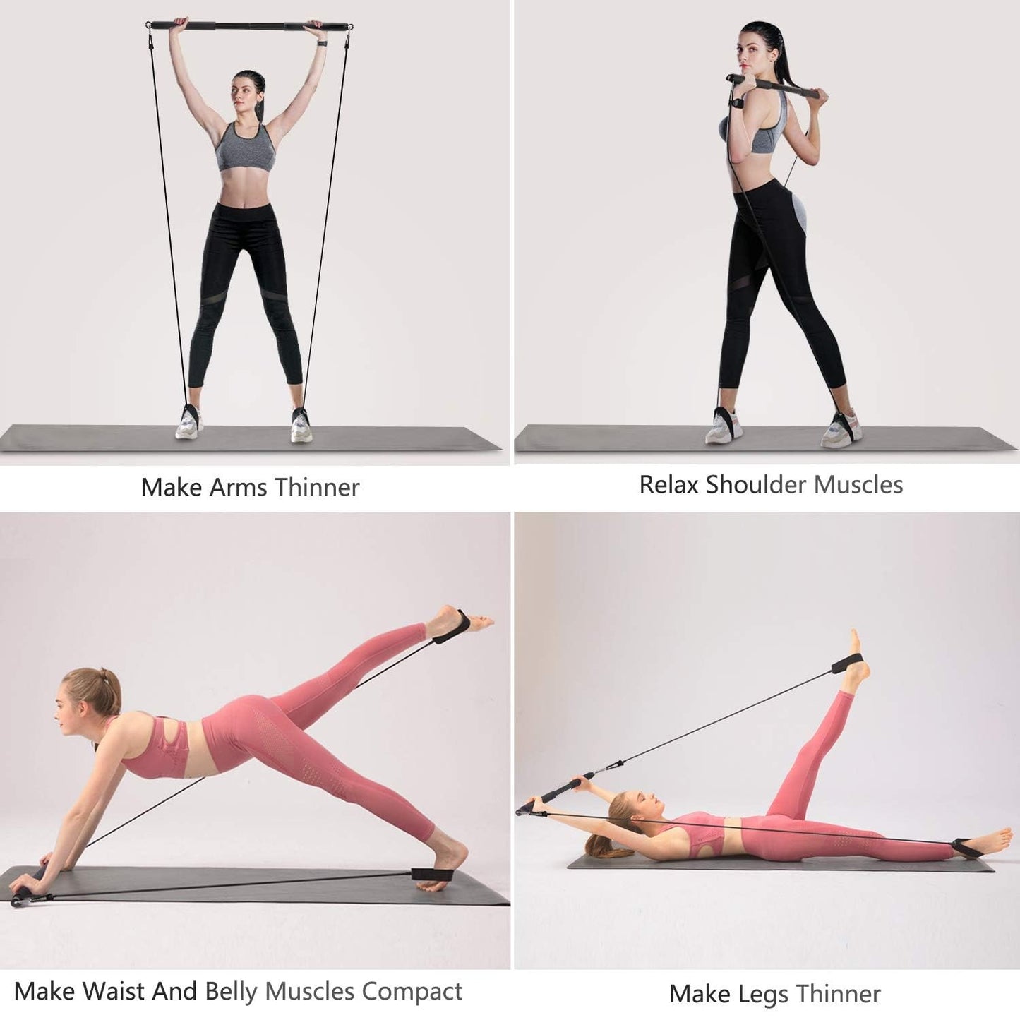 Barra De Ejercicios De Pilates Y Cinta De Resistencia