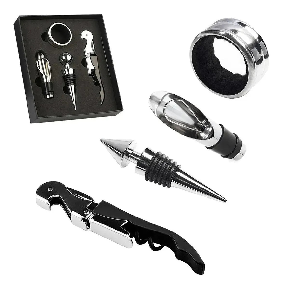 Set Acccesorios Vino X4  643-7