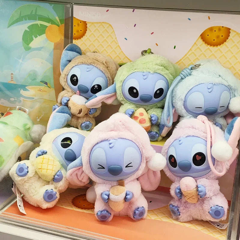 Llavero Peluche Stitch “Eat Something Before Sleep” | Colección Vinilo Disney — Estilo Aleatorio