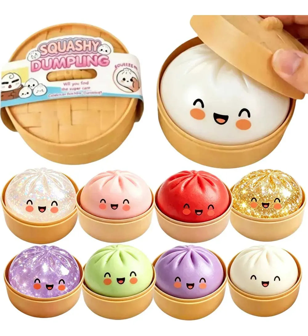 Kawaii Glitter Dumpling Squishy - Caja Sorpresa Coleccionable
