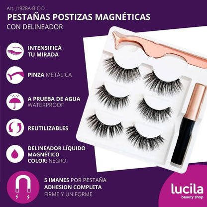 Kit Caja Pestanas Magentic Magnetic Eyeliner