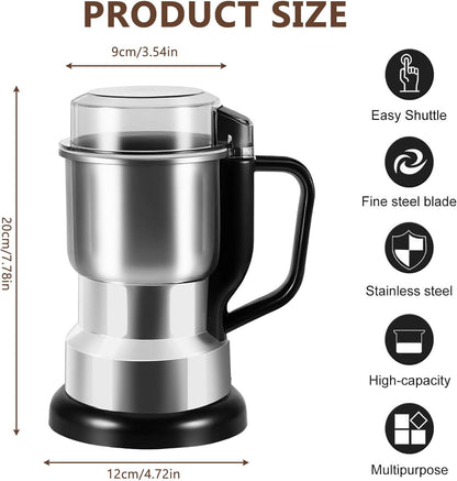 Máquina Trituradora Eléctrica de Cereales, Café y Frutos Secos 500 ml – 300 W
