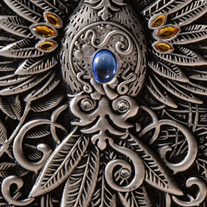 Cuaderno Vintage Relieve Fénix Con Piedras | Tapa Dura Artística