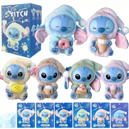 Llavero Peluche Stitch “Eat Something Before Sleep” | Colección Vinilo Disney — Estilo Aleatorio