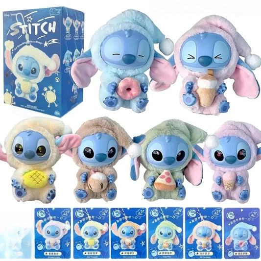 Llavero Peluche Stitch “Eat Something Before Sleep” | Colección Vinilo Disney — Estilo Aleatorio