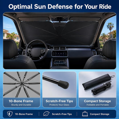 Sombrilla Parasol Auto Plegable – Protector Solar Parabrisas