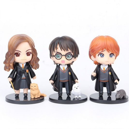 3 Figuras Harry Potter Hermione y Ron