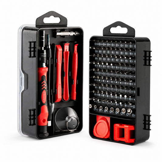 Set de Destornilladores de Precisión 117 en 1 con Estuche