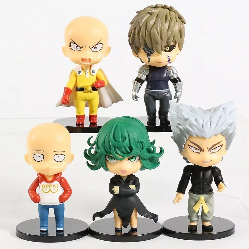 5 Figuras One Punch Man Saitama Genos Garou Tatsumaki