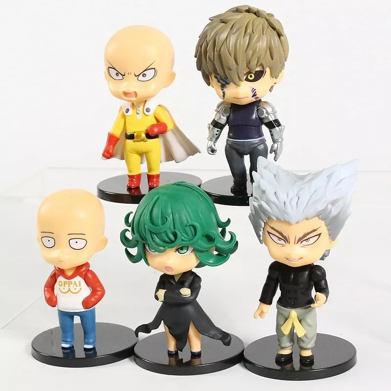 5 Figuras One Punch Man Saitama Genos Garou Tatsumaki