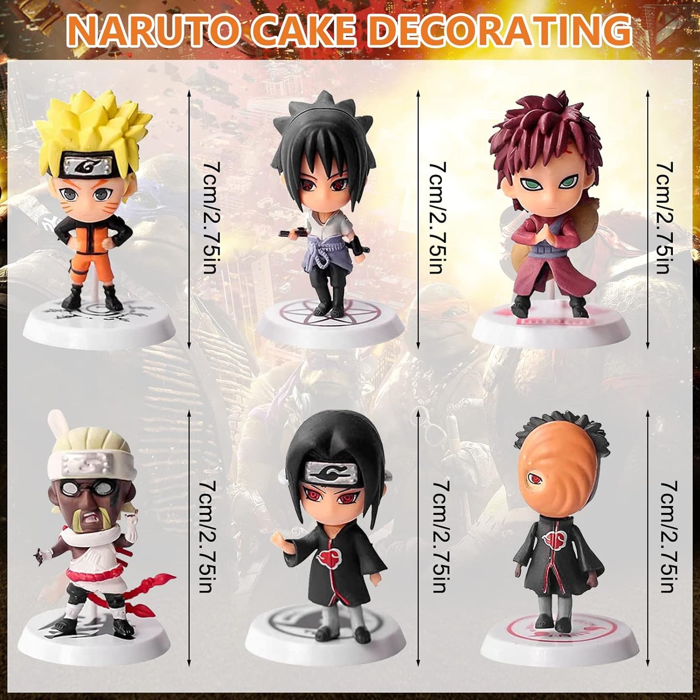 6 Figuras Naruto Itachi Sasuke Naruto Shippuden