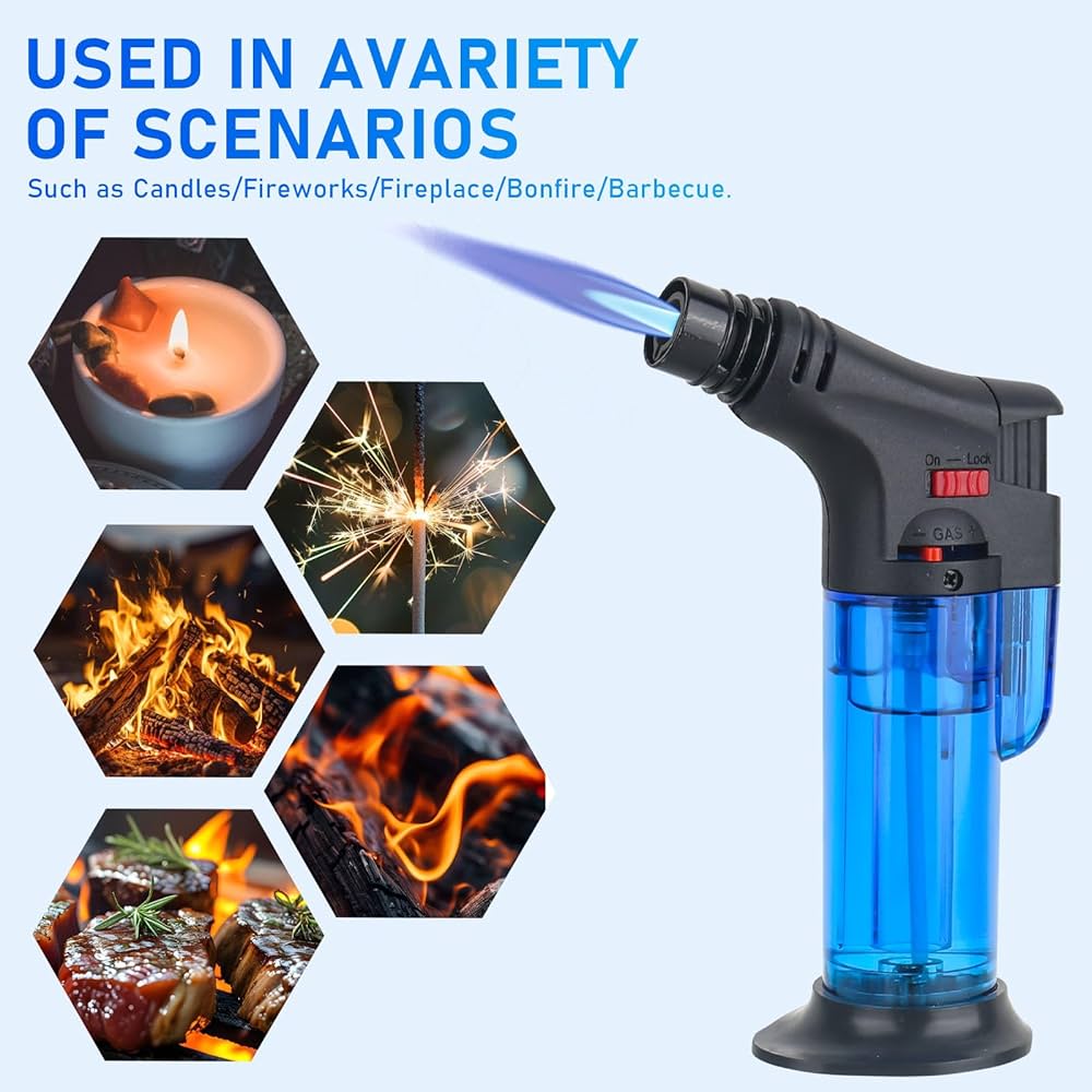 Encendedor Soplete Recargable para Camping y Cocina