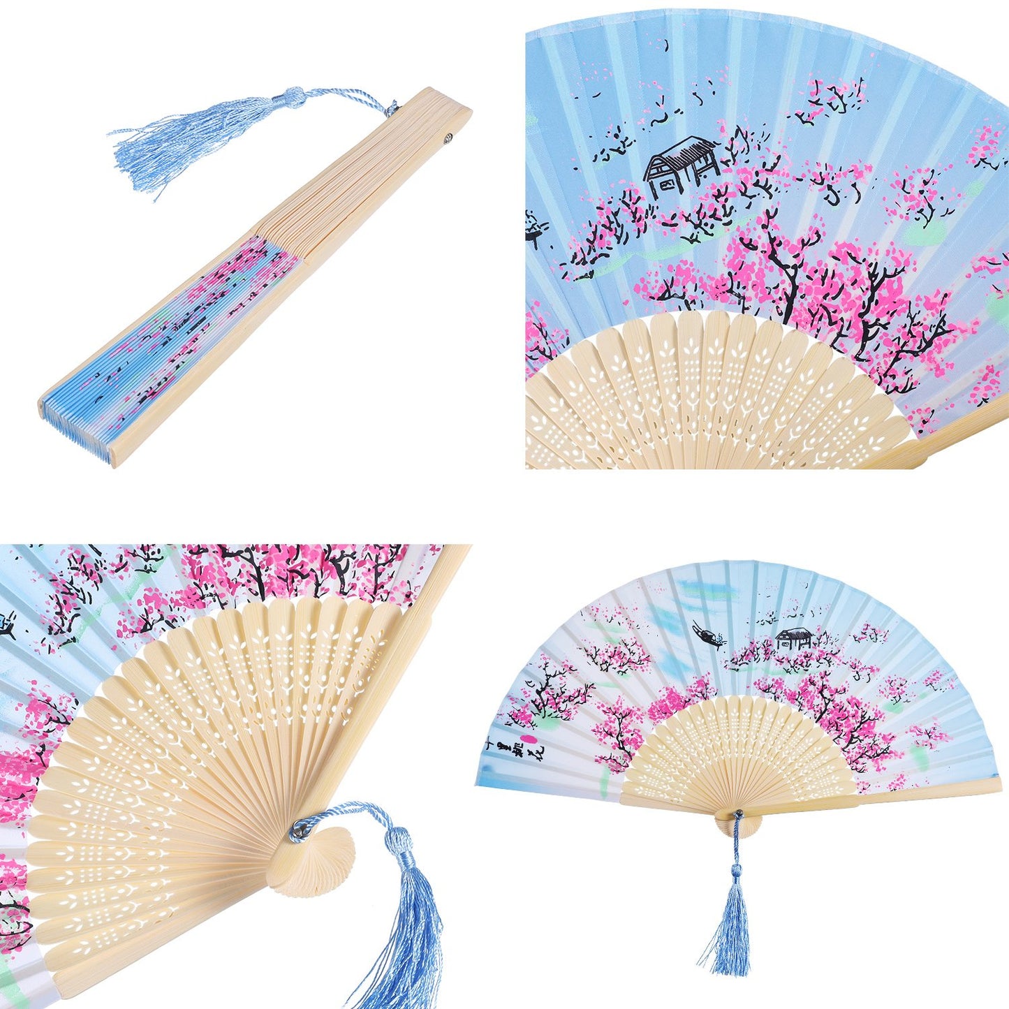 Abanico Madera Largo 21Cm Verano