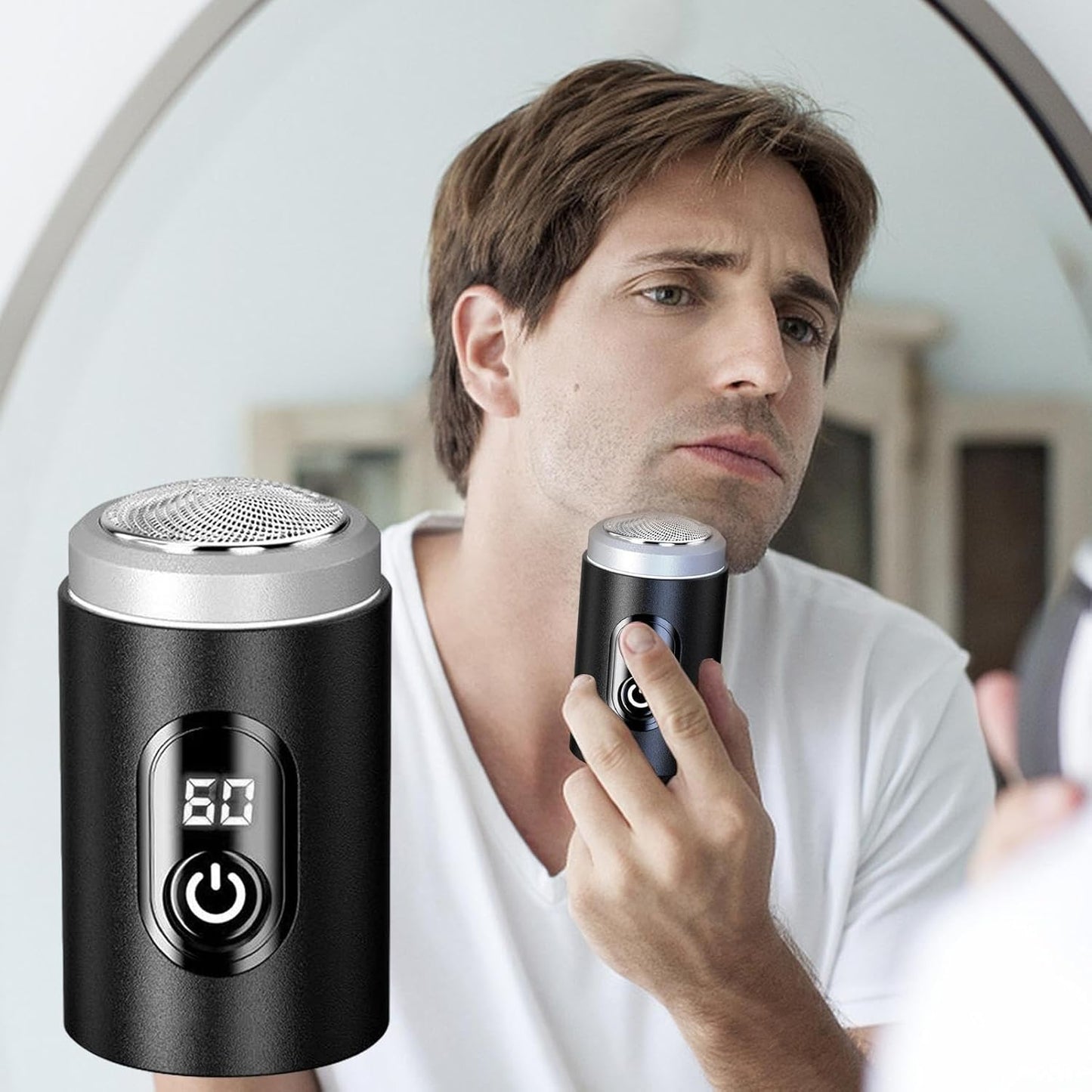 Afeitadora Eléctrica Portátil Recargable para Hombre