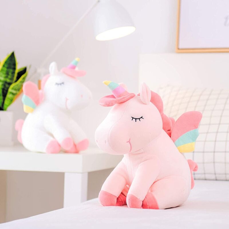 Peluche de Unicornio Alas De Arcoíris Para Niñas Regalos