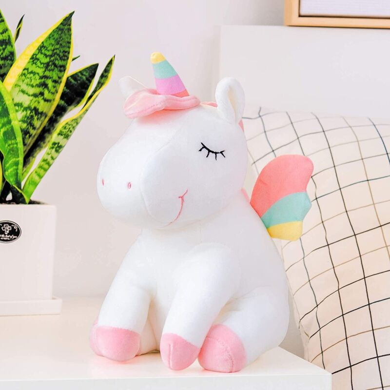 Peluche de Unicornio Alas De Arcoíris Para Niñas Regalos