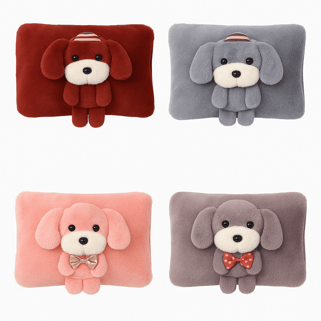 Bolsa de Agua Caliente Recargable – Diseño de Perrito Peluche