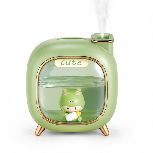 Humidificador Kawaii Diseño TV Retro 500 Ml Con Luz Nocturna