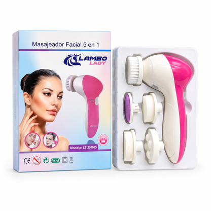 Masajeador Facial 5 en 1 | Lifting, Vibración y Fototerapia para Rejuvenecimiento