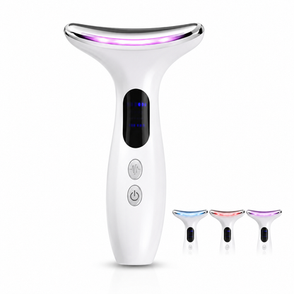 Masajeador Facial y Cervical Face Lifting | EMS Microcorriente + Fototerapia LED + Calor