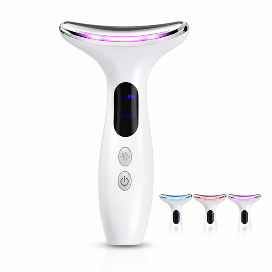 Masajeador Facial y Cervical Face Lifting | EMS Microcorriente + Fototerapia LED + Calor