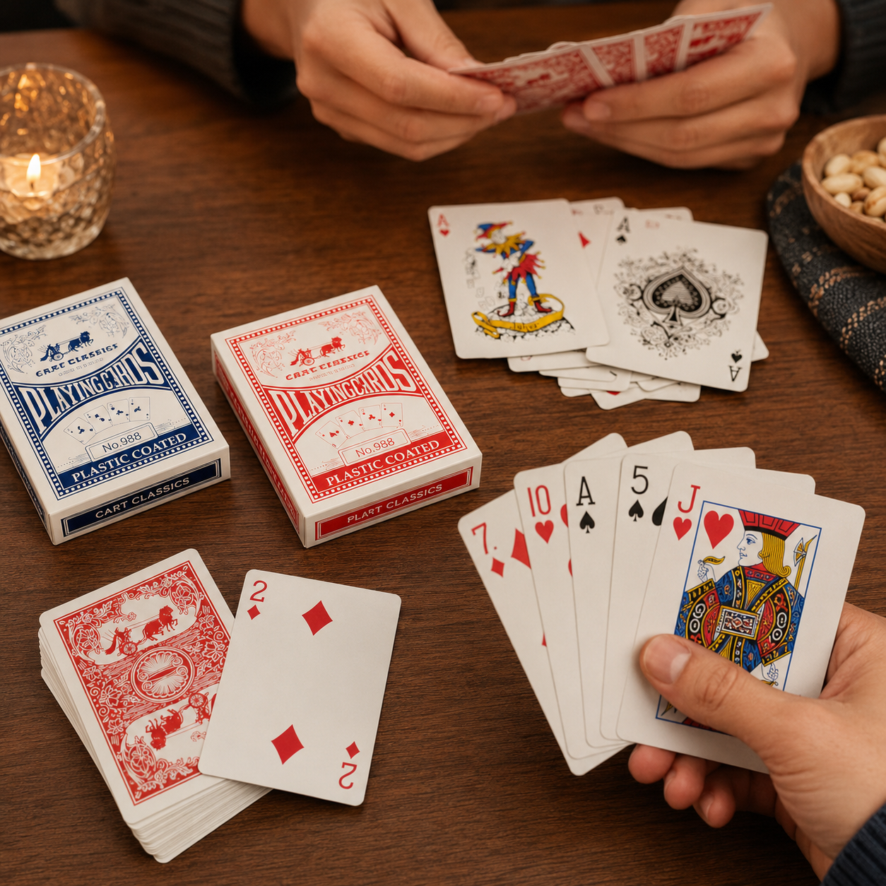 Mazo de Cartas Poker Importadas No.988 Plastificadas x12 Mazos