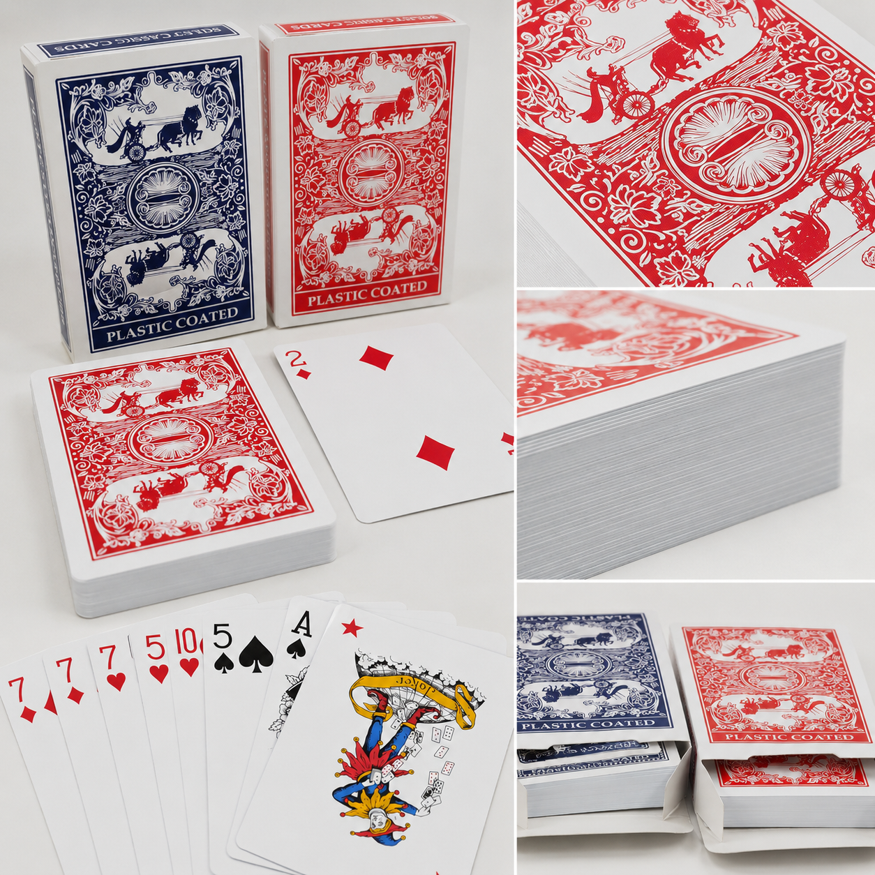 Mazo de Cartas Poker Importadas No.988 Plastificadas x12 Mazos