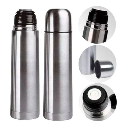500Ml Termo Liso Plateado Bala Travel Bottle 0.5L