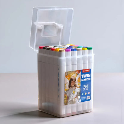MARCADOR DOBLE PUNTA CON CAJA X36 TWIN