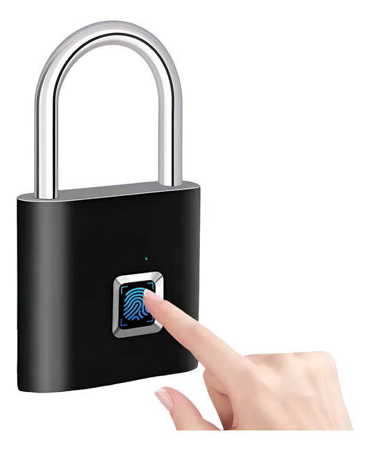 Candado De Huella Digital Acero Tactil Usb Resistente Agua