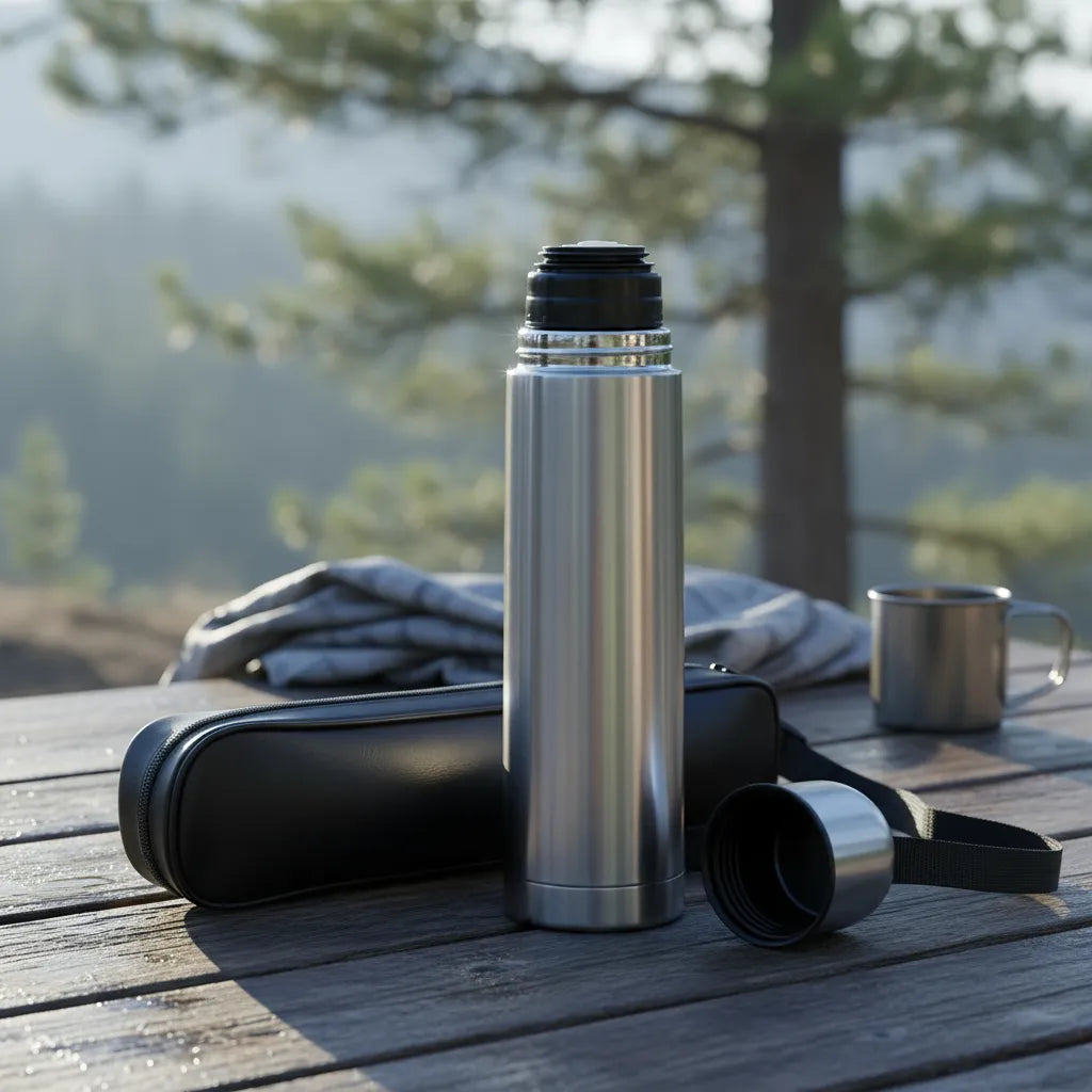500Ml Termo Liso Plateado Bala Travel Bottle 0.5L